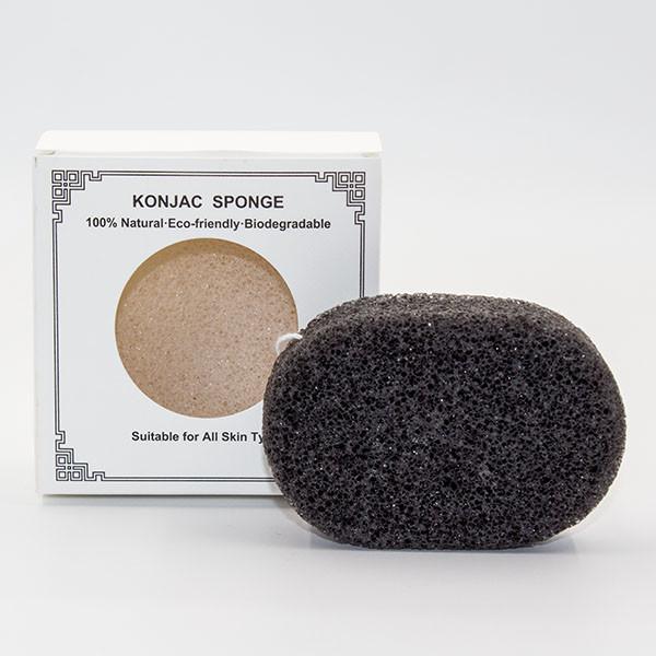 5g Oval Bath Sponge Green Tea Konjac Exfoliating Sponge For Sensitive Skin
