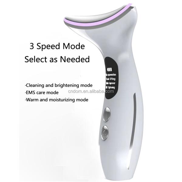EMS Heated Vibration Neck Face Lifting Beauty Device for Face Neck Wrinkle Removal