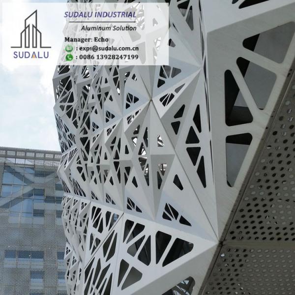 SUDALU Architectural Laser Cutting Panels Outdoor 3D Aluminum Curtain Panel