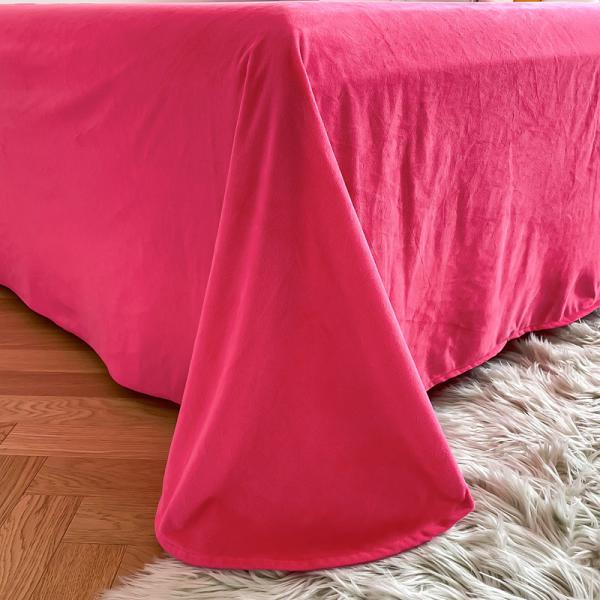 Color Solid Pattern Type Luxury Shaggy Warm Mink Velvet Crystal Bedding Set for Winter