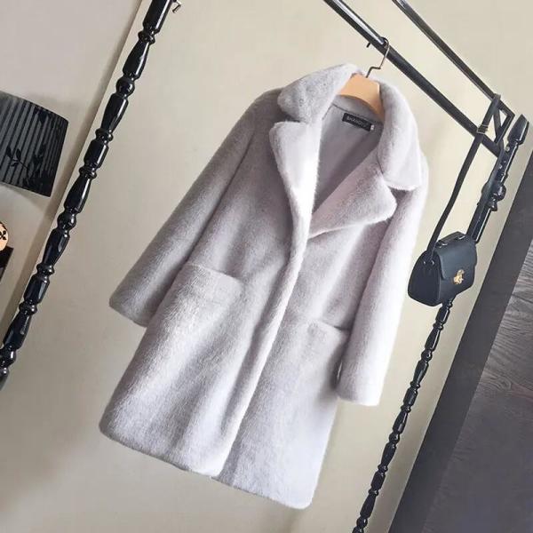                  Wholesale Custom Design Ladies Jacket Winter Fur Long Coats for Women             