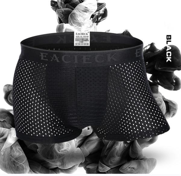 3xl Classic Mens Boxer Shorts Plus Size Mid Waisted Ultra Thin Ice Fiber Mesh Underwear Panties