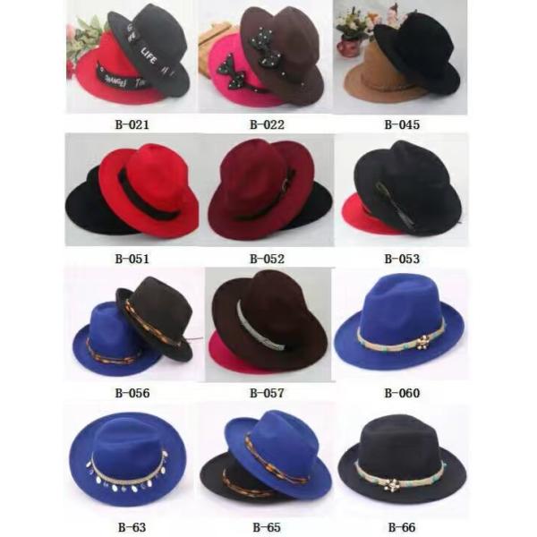 Woven Washed Label Broad Brimmed Hat Patch Panel Style Available 56cm - 60cm