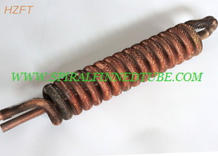 Copper or Copper Nickel Finned Tube Coil as Refrigeration Condenser / Refrigeration Evaporator