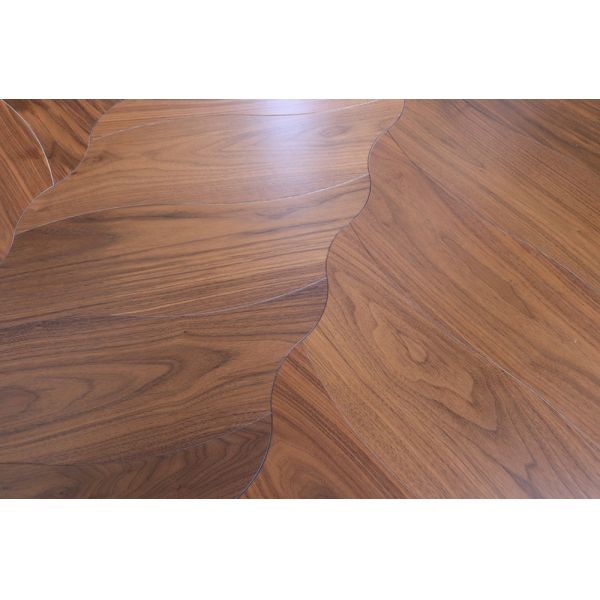 Geometric Parquet FlooringShaped Engineered Walnut Parquet Flooring High Level And Special Flooring Multi layer Tongue and Groove Structure with Eucalyptus and Birch Plywood