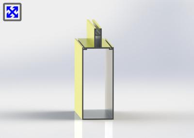 Yellow Fluorocarbon Coating Aluminum Curtain Wall System For Commercial Building