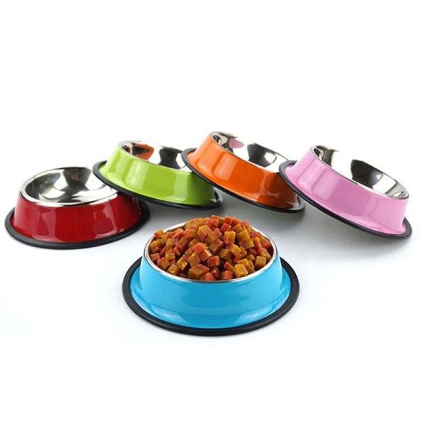 10oz - 50oz Dog Feeder Bowls Powder Coated Stainless Steel Dog Bowls