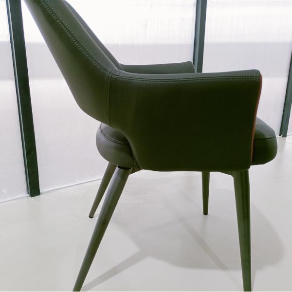 Backrest Spinning Dining Chairs , Streamlined Pu Leather Swivel Chair