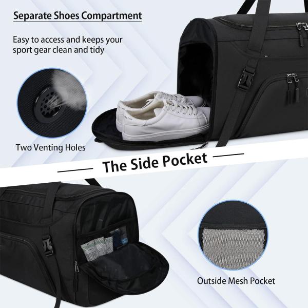 Big Size 40L Waterproof Toiletry Travel Bag With Large Pocket And Shoe Compartment
