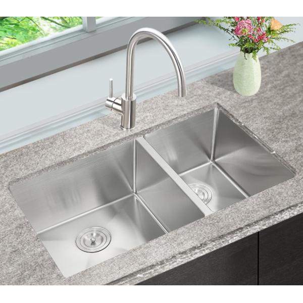 Undermount 304 Stainless Steel Sink Deep Double Bowl