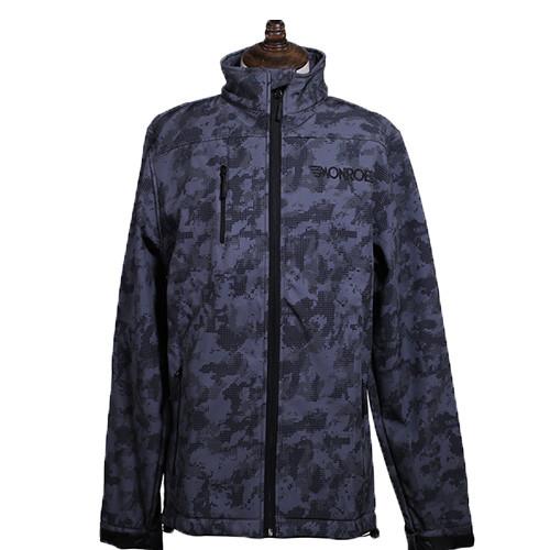 Zíper completo impresso costume da luva longa Windproof do revestimento de esportes do inverno do revestimento de Softshell