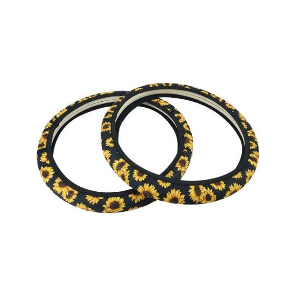 Car Accessories, Sunflower Neoprene Car Accessories Seat Cover And Foot Mat Set