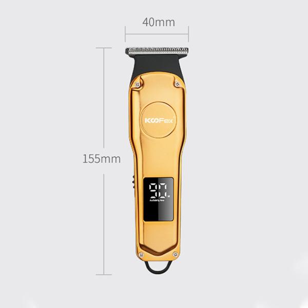 LCD Display Cordless Grooming Clippers , Antirust Zero Gap Hair Clippers