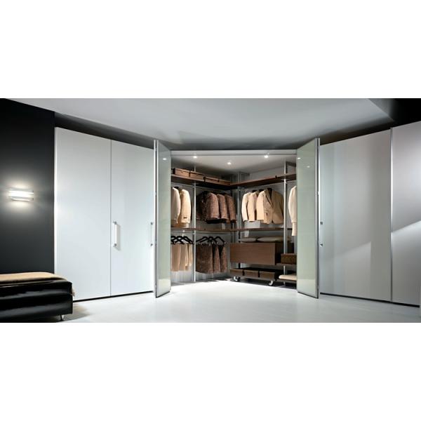 Metal Sliding Closet Doors for End Design European Style Solid Wood Wardrobe in Black