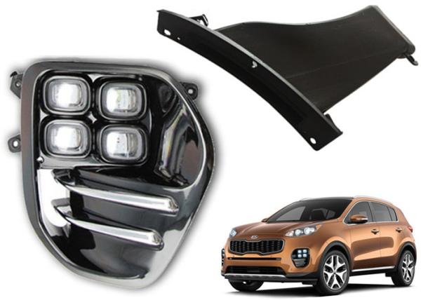 Lâmpadas de nevoeiro de estilo OE, Kit DRL para KIA SPORTAGE 2016 2018 KX5