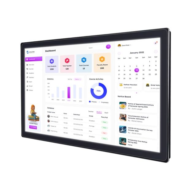 2026 New 27 Inch 4K Industrial Capacitive Touch Screen Monitor Full HD Intellitouch for Business USB Interface HMI Interact All