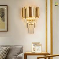Hôtel à la maison Crystal Wall Lights Luxury moderne E14 X 2