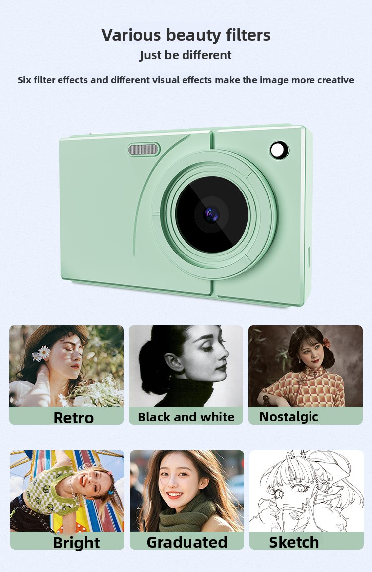Carefully Selected Cross-border CCD Camera Retro Style for Students, 64.0million pixel 4K High-definition WiFi Digital Camera g