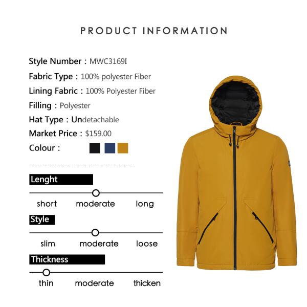 Коммерческий стиль Мужское полусезонное пальто наружное водонепроницаемое умное повседневное пальто