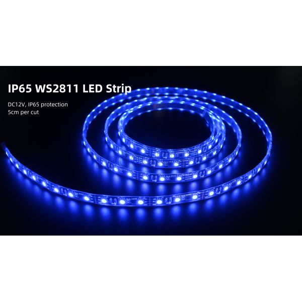 IP65 Epoxy Coated DC12V 60LEDs/m WS2811 RGB LED Strip Lights
