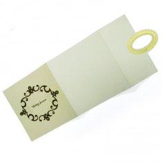 Impression de carte stratifiée par invitation polychrome de mariage de mode avec l'estampillage chaud d'or