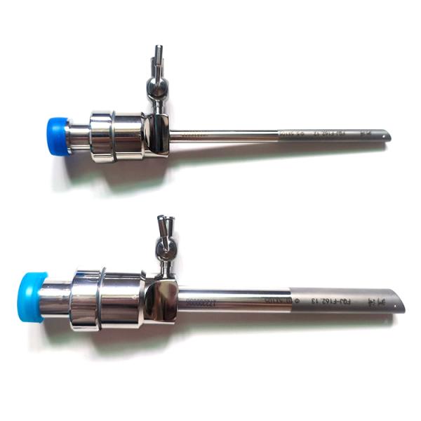 Лапароскопическая процедура Нержавеющая сталь хирургический трокар с магнитным листом 5 мм 10 мм