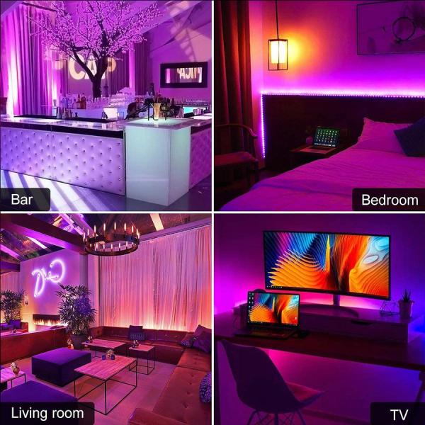 LED Light Strips Bluetooth Controller Flexible RGB 5050 Decoration BackLight Lamp Night light Luminous String For Bedroom