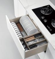 Cesta ajustable de acero inoxidable para gabinetes de cocina