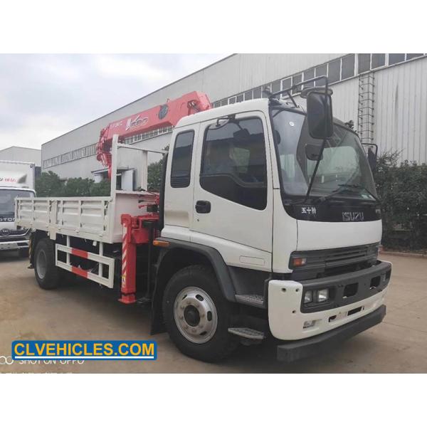205hp 6.3 Ton FTR ISUZU Truck Mounted Crane 10m Straight Lifting