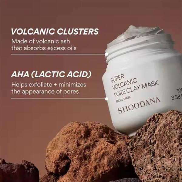 Super Volcanic Pore Clay Mask Korean Pore Clearing Clay Mask with Volcanic Clusters and AHA korea skincare beauty