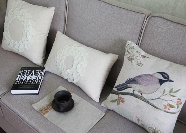 Country Style Patchwork Decorative Throw Pillows Handmade Color Customized