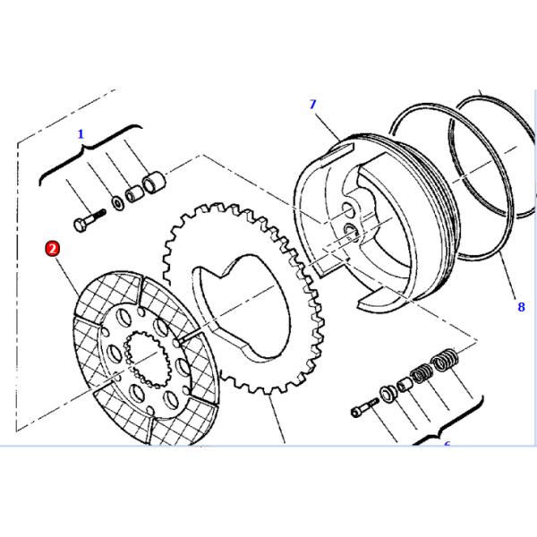 El negro Carbono-Basó la placa del disco para KOMATSU CA0136112 CA0132690