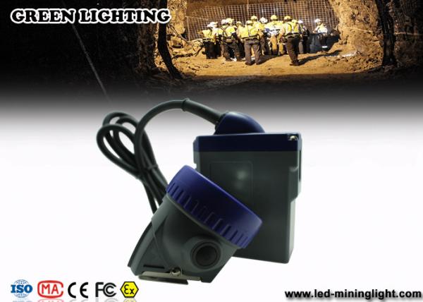 6.6Ah Battery Brass Miners Rechargeable Led Headlight with Blue PC Bezel 10000lux Main LED