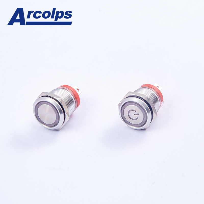 IP67 16mm Metal Push Button Switch 10A 250V Waterproof Momentary Switch