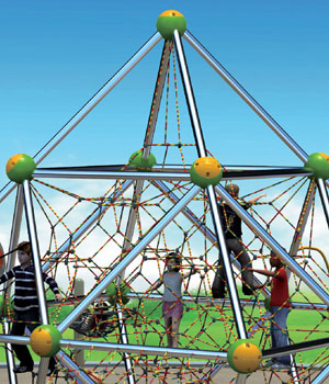 Outdoor Kids Climbing Equipment For Kids , Kids Garden Climbing Frames For Amusement Park