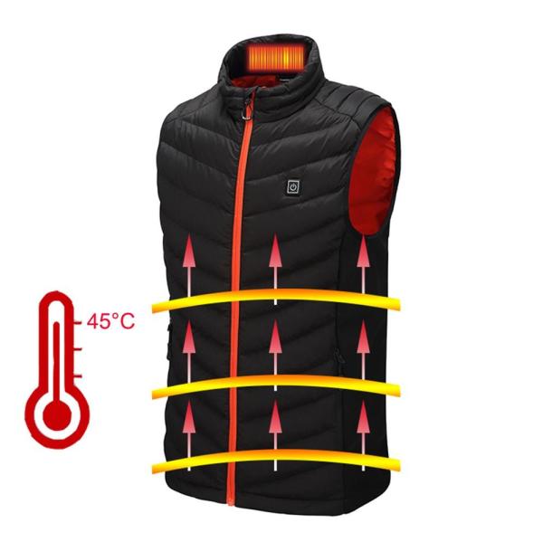Far Infrared Heated Waist Coats Mens Jacket Vest With Heating Pad For Clothes