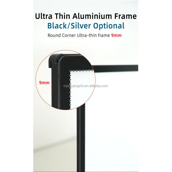 Ультратонкий тонкий стеклянный фонарик для стенного цифрового плаката рекламы супермаркетов