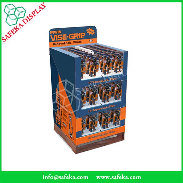 half pallet Customized  printed Promotion Rack advertising shelf Cardboard supermarket display stand for scissors tools