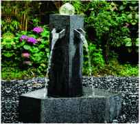 Rolling Granite Ball Fountain , Stone Sculpture Outdoor Garden Fountains