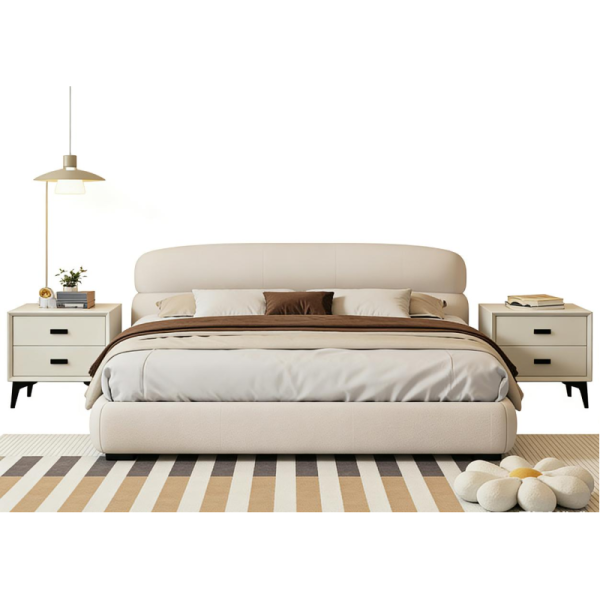 Nordic Luxury Leather Bed Frame Modern Bedroom Furniture