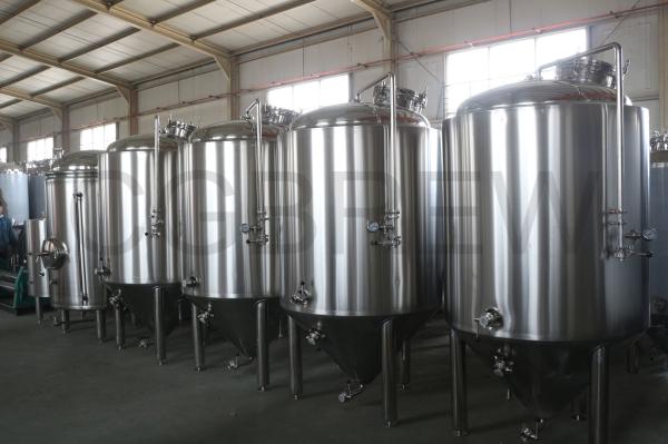 1000L food grade stainless steel fermentation tanks mirror polished for beer brewing in hotel and brewery