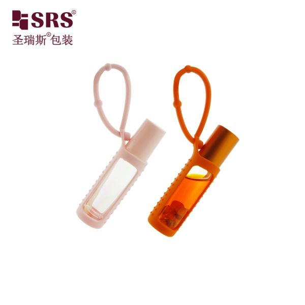 BLPM-10ML Thick Wall Clear Glass Roll On Bottle With Silicone Cover For Perfume Oil