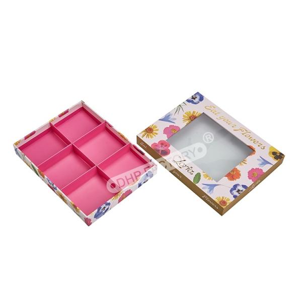 Premium Printed Chocolate Boxes With Removable Tray And Transparent Pvc Viewing Window