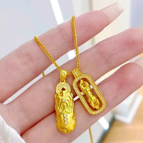Varies By Design 18K AU750 genuine gold pendant jewelry suitable for special occasions care instructions avoid chemicals elegant designs