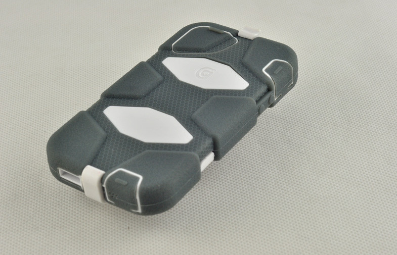 Silicone Griffen Survivor Cell Phone Cases Grey / White For Iphone 5