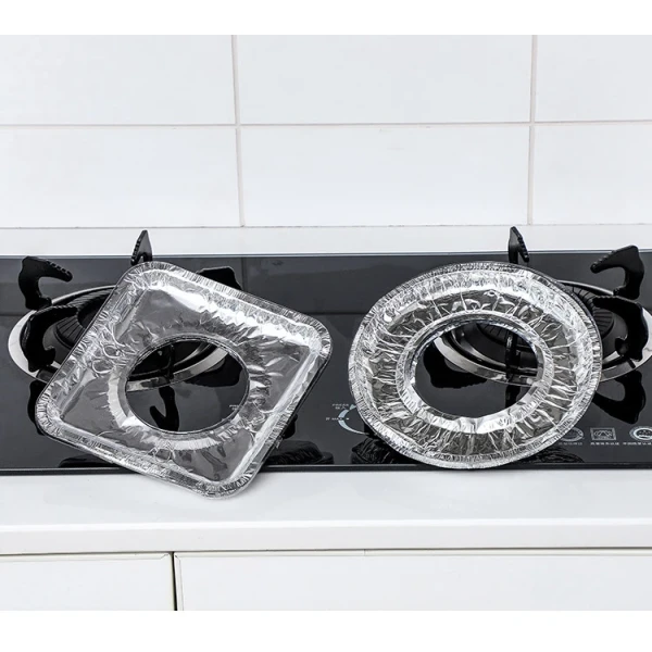 Trivets Kitchen Accessories 10Pcs Aluminum Foil Cleaning Pad Covers for Gas Oven and Stove