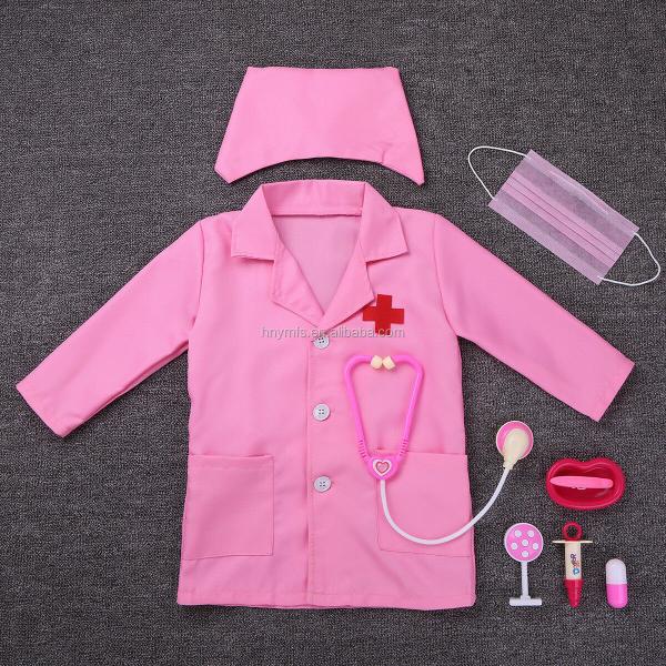 Eco Friendly OEM Service Kids Doctor Costume Kids Cosplay Lab Coat
