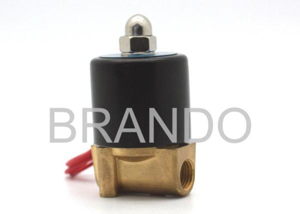 24 Volt DC Mini Magnetic Solenoid Water Valve Stainless Steel / Brass Material 2W025-08