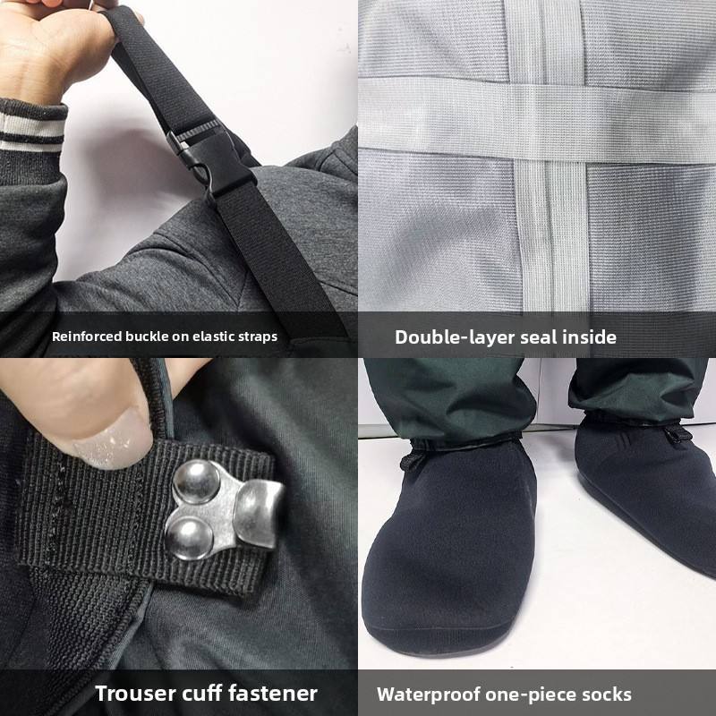 Waterproof Wading Pants Wear Resistant Wading Trousers Full Body