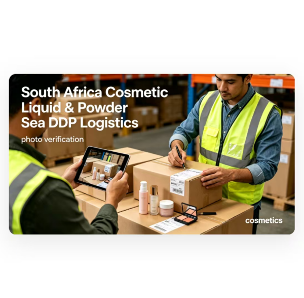 South Africa Cosmetic Liquid / Powder DDP Sea Freight Logistics Service